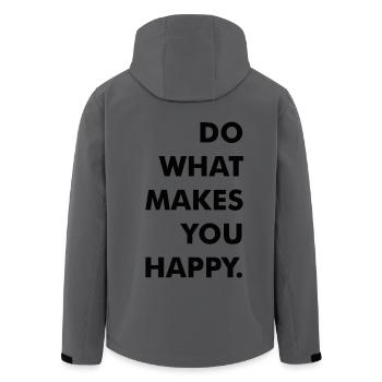 Faites ce qui vous rend heureux - Veste softshell homme en polyester recyclé Stanley/Stella - charbon - Dos - AI Model Male 185 light (185cm)
