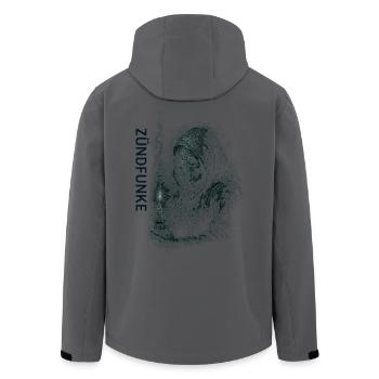 ZÜNDFUNKE – Grim Spark - Recycelte Männer Softshell-Jacke von Stanley/Stella - Anthrazit - Hinten - AI Model Male 185 light (185cm)