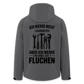 Ich werde nicht jammern aber ganze Zeit fluchen - Recycelte Männer Softshell-Jacke von Stanley/Stella - Anthrazit - Hinten - AI Model Male 185 light (185cm)