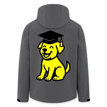 Bachelor Hund / Diplom Hund - Recycelte Männer Softshell-Jacke von Stanley/Stella - Anthrazit - Hinten - AI Model Male 185 light (185cm)