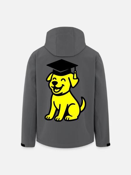 Bachelor Dog / Diploma Dog - Men’s Recycled Softshell Jacket by Stanley/Stella - anthracite
