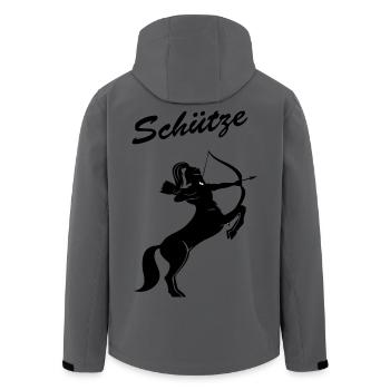 Schütze - Recycelte Männer Softshell-Jacke von Stanley/Stella - Anthrazit - Hinten - AI Model Male 185 light (185cm)