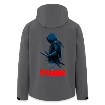 Gehüllter Katana-Krieger - Recycelte Männer Softshell-Jacke von Stanley/Stella - Anthrazit - Hinten - AI Model Male 185 light (185cm)