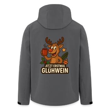 Renne fan du vin chaud - Veste softshell homme en polyester recyclé Stanley/Stella - charbon - Dos - AI Model Male 185 light (185cm)
