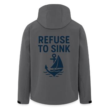 Refuser de couler – Voile Skipper Anchor Sea Say - Veste softshell homme en polyester recyclé Stanley/Stella - charbon - Dos - AI Model Male 185 light (185cm)