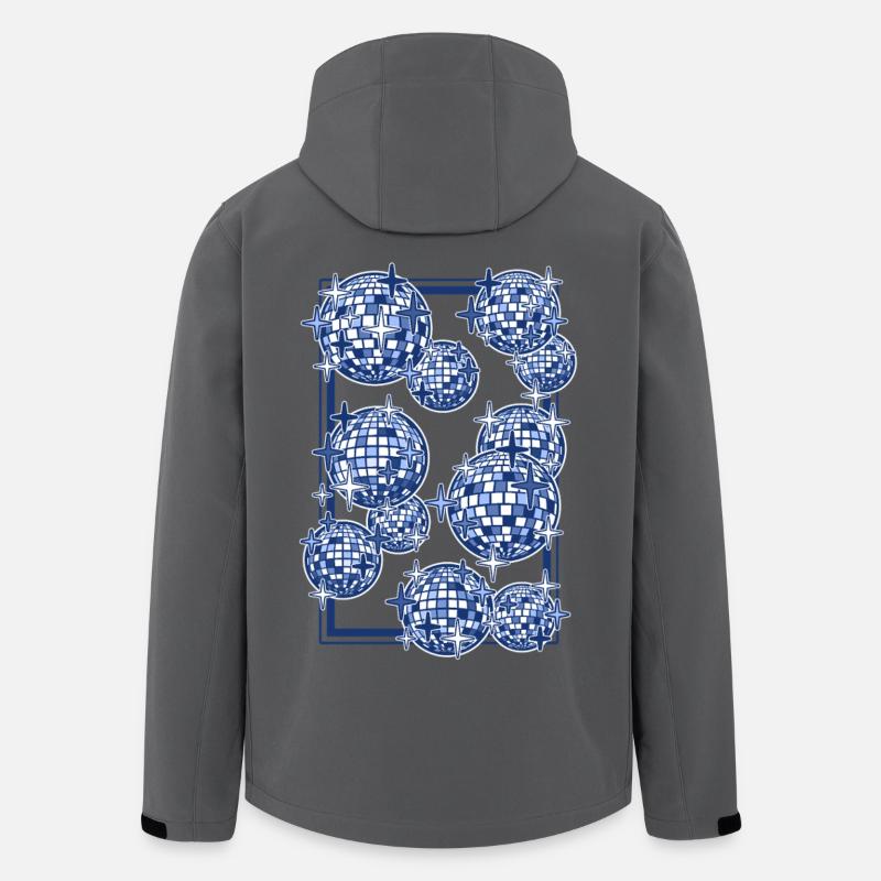 Spiegelkugeln in Blau - Recycelte Männer Softshell-Jacke von Stanley/Stella - Anthrazit