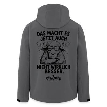 Genervtes Schaf Sarkasmus Humor Lustiger Spruch - Recycelte Männer Softshell-Jacke von Stanley/Stella - Anthrazit - Hinten - AI Model Male 185 light (185cm)