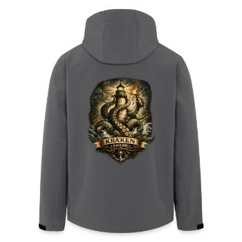 Kraken Sailor Lighthouse - Men’s Recycled Softshell Jacket by Stanley/Stella - anthracite - Back - AI Model Male 185 light (185cm)