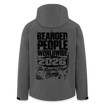 Bearded People Worldwide 2026 - Recycelte Männer Softshell-Jacke von Stanley/Stella - Anthrazit - Hinten - AI Model Male 185 light (185cm)