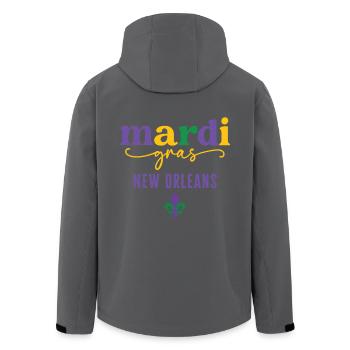 Mardi Gras New Orleans - Recycelte Männer Softshell-Jacke von Stanley/Stella - Anthrazit - Hinten - AI Model Male 185 light (185cm)