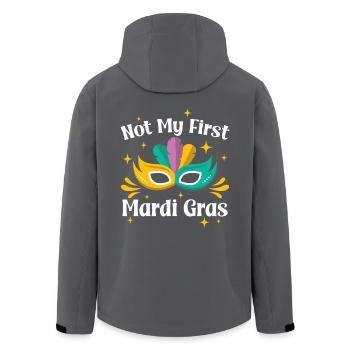 Nicht mein erster Mardi Gras - Recycelte Männer Softshell-Jacke von Stanley/Stella - Anthrazit - Hinten - AI Model Male 185 light (185cm)