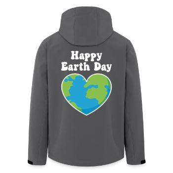 Alles Gute zum Tag der Erde - Recycelte Männer Softshell-Jacke von Stanley/Stella - Anthrazit - Hinten - AI Model Male 185 light (185cm)