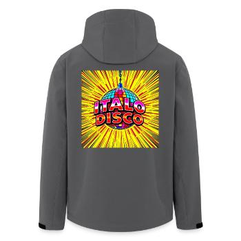 Italo Disco Pop-Art-Hemd - Recycelte Männer Softshell-Jacke von Stanley/Stella - Anthrazit - Hinten - AI Model Male 185 light (185cm)