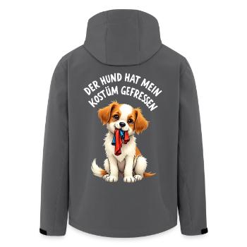 Kein Kostüm Hund Kostüm gefressen Karneval lustig - Recycelte Männer Softshell-Jacke von Stanley/Stella - Anthrazit - Hinten - AI Model Male 185 light (185cm)