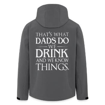 Das ist, was Papa ist wir trinken und wir wissen Dinge - Recycelte Männer Softshell-Jacke von Stanley/Stella - Anthrazit - Hinten - AI Model Male 185 light (185cm)