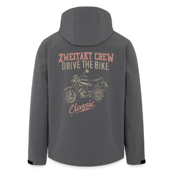 Simson S51 Moped - Recycelte Männer Softshell-Jacke von Stanley/Stella - Anthrazit - Hinten - AI Model Male 185 light (185cm)