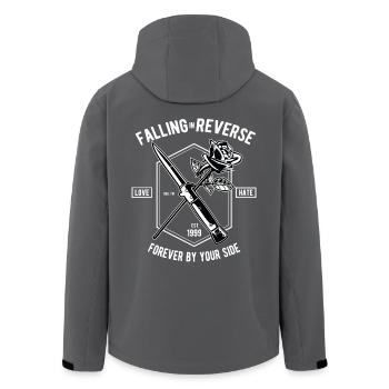 Falling In Reverse Liebe Hass Rose Messer Forever - Recycelte Männer Softshell-Jacke von Stanley/Stella - Anthrazit - Hinten - AI Model Male 185 light (185cm)