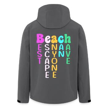 Kreuzfahrtschiff Kreuzfahrt - Recycelte Männer Softshell-Jacke von Stanley/Stella - Anthrazit - Hinten - AI Model Male 185 light (185cm)