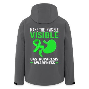 Darm Krankheit Gastroparese - Recycelte Männer Softshell-Jacke von Stanley/Stella - Anthrazit - Hinten - AI Model Male 185 light (185cm)