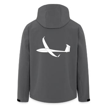 Segelflugzeug Geschenk Ventus - Recycelte Männer Softshell-Jacke von Stanley/Stella - Anthrazit - Hinten - AI Model Male 185 light (185cm)