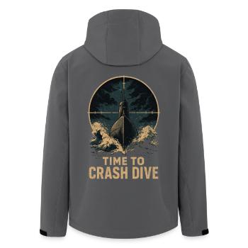 Time to Crash Dive – U-Boot im Fadenkreuz - Recycelte Männer Softshell-Jacke von Stanley/Stella - Anthrazit - Hinten - AI Model Male 185 light (185cm)