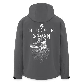 Heimat - Homegrown - Badass - Recycelte Männer Softshell-Jacke von Stanley/Stella - Anthrazit - Hinten - AI Model Male 185 light (185cm)