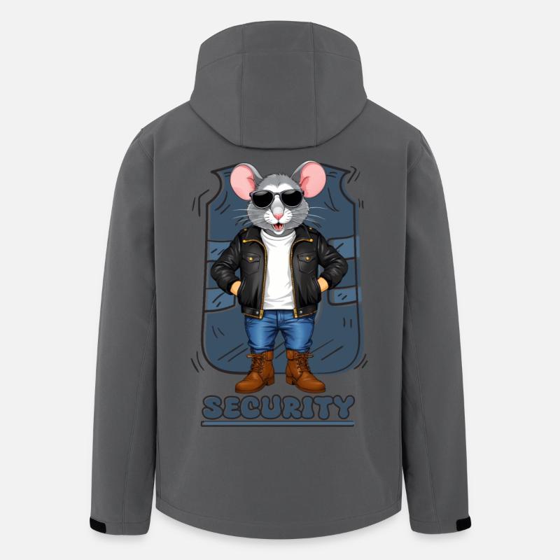 Security Maus - Recycelte Männer Softshell-Jacke von Stanley/Stella - Anthrazit