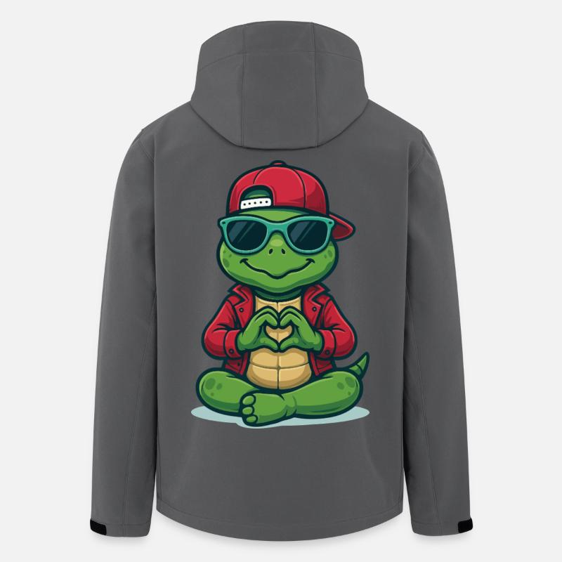 Heart Turtle - Recycelte Männer Softshell-Jacke von Stanley/Stella - Anthrazit