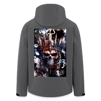 Dark Gothic Urban Skull / Skull - Men’s Recycled Softshell Jacket by Stanley/Stella - anthracite - Back - AI Model Male 185 light (185cm)