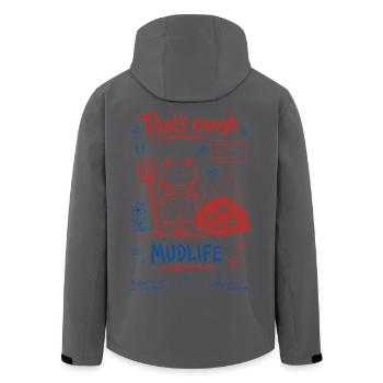 Urban Gardening Thats Enough Mudlife - Men’s Recycled Softshell Jacket by Stanley/Stella - anthracite - Back - AI Model Male 185 light (185cm)