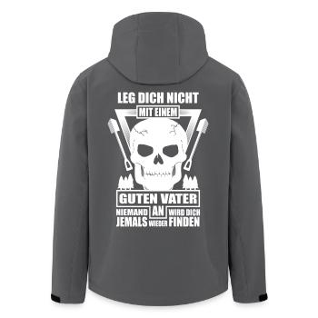 Vater - lustiger Spruch - Recycelte Männer Softshell-Jacke von Stanley/Stella - Anthrazit - Hinten - AI Model Male 185 light (185cm)
