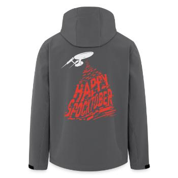Star Trek Halloween Design Happy Spocktober - Recycelte Männer Softshell-Jacke von Stanley/Stella - Anthrazit - Hinten - AI Model Male 185 light (185cm)