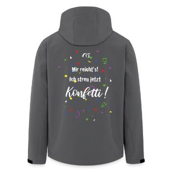 Konfetti Fasching Karneval Helau Party Feier - Recycelte Männer Softshell-Jacke von Stanley/Stella - Anthrazit - Hinten - AI Model Male 185 light (185cm)