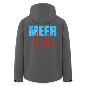 Meer Liebe - Recycelte Männer Softshell-Jacke von Stanley/Stella - Anthrazit - Hinten - AI Model Male 185 light (185cm)
