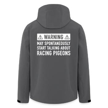 Lustige Pigeon Geschenk-Idee - Recycelte Männer Softshell-Jacke von Stanley/Stella - Anthrazit - Hinten - AI Model Male 185 light (185cm)
