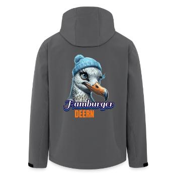 Hamburg Hamburger Deern Norddeutsch Möwe Beanie - Recycelte Männer Softshell-Jacke von Stanley/Stella - Anthrazit - Hinten - AI Model Male 185 light (185cm)
