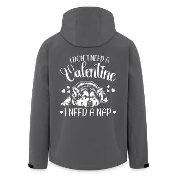 Alaskan Malamute Valentinstag Hunde Hund Wilsigns - Recycelte Männer Softshell-Jacke von Stanley/Stella - Anthrazit - Hinten - AI Model Male 185 light (185cm)