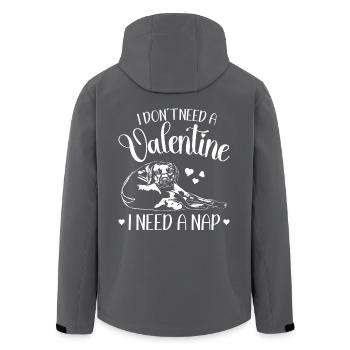Rhodesian Ridgeback Valentinstag Hunde Wilsigns - Recycelte Männer Softshell-Jacke von Stanley/Stella - Anthrazit - Hinten - AI Model Male 185 light (185cm)