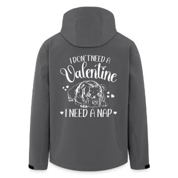 Staffordshire Bull Terrier Valentinstag Hunde Hund - Recycelte Männer Softshell-Jacke von Stanley/Stella - Anthrazit - Hinten - AI Model Male 185 light (185cm)