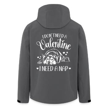 Siberian Husky Valentinstag Hunde Hund Wilsigns - Recycelte Männer Softshell-Jacke von Stanley/Stella - Anthrazit - Hinten - AI Model Male 185 light (185cm)