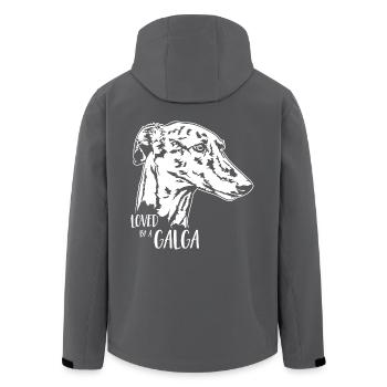 Loved by a GALGA Hundespruch Windhunde Wilsigns - Recycelte Männer Softshell-Jacke von Stanley/Stella - Anthrazit - Hinten - AI Model Male 185 light (185cm)