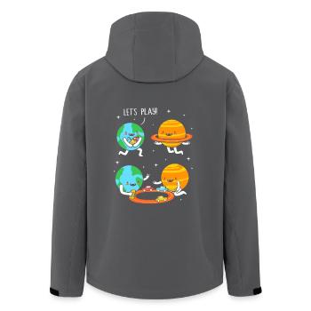 Weltall Planeten Universum Weltraum - Recycelte Männer Softshell-Jacke von Stanley/Stella - Anthrazit - Hinten - AI Model Male 185 light (185cm)