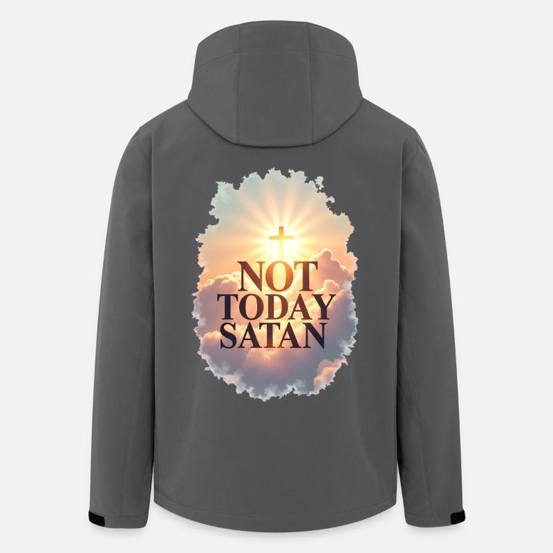 Nicht Heute Satan - Recycelte Männer Softshell-Jacke von Stanley/Stella - Anthrazit