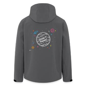 Don't Panic - Recycelte Männer Softshell-Jacke von Stanley/Stella - Anthrazit - Hinten - AI Model Male 185 light (185cm)