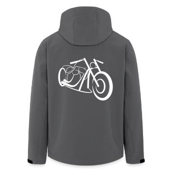 Custom Chopper Bike - Recycelte Männer Softshell-Jacke von Stanley/Stella - Anthrazit - Hinten - AI Model Male 185 light (185cm)