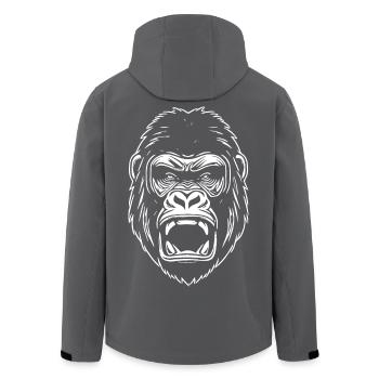 Wilder Gorilla - Recycelte Männer Softshell-Jacke von Stanley/Stella - Anthrazit - Hinten - AI Model Male 185 light (185cm)