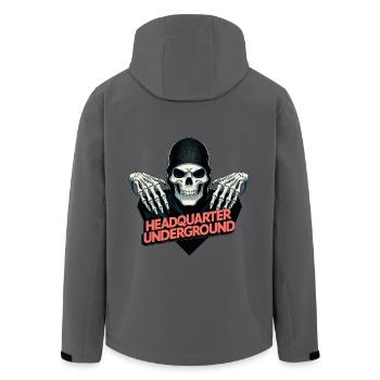 Gangster Skull - Recycelte Männer Softshell-Jacke von Stanley/Stella - Anthrazit - Hinten - AI Model Male 185 light (185cm)