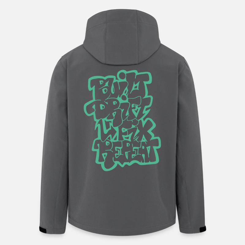 Dérivée construite Fix Répéter 04 - Veste softshell homme en polyester recyclé Stanley/Stella - charbon