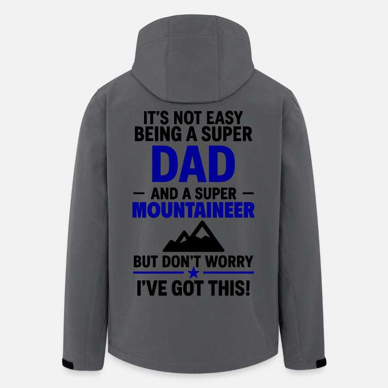 Cœur + Alpinisme – Super Papa Alpiniste - Veste softshell homme en polyester recyclé Stanley/Stella - charbon
