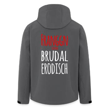 brudal erodisch - Recycelte Männer Softshell-Jacke von Stanley/Stella - Anthrazit - Hinten - AI Model Male 185 light (185cm)